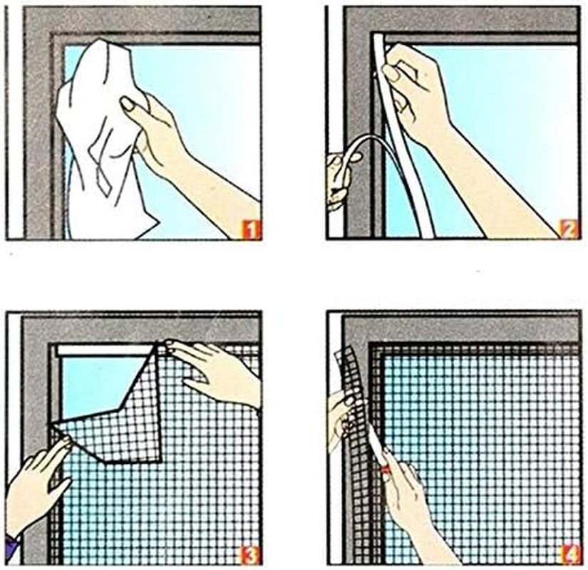 Household Articles Fly Bug Mosquito Net Door Window Net Netting Mesh Screen Curtain Protector Flyscreen Insect DIY, Size:2X1.5Cm(White) Toilet Paper (Color : White) image number 2