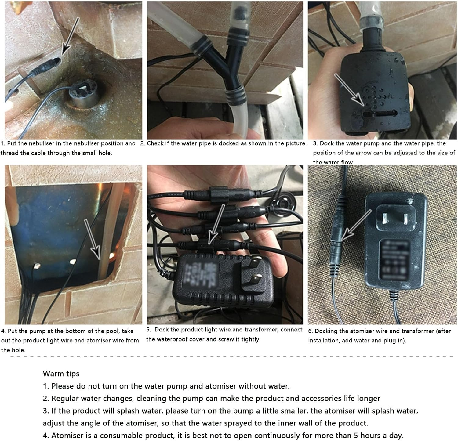 Outdoor Fountain Outdoor Water Fountains Decor Resin Indoor Fountain for Garden, Floor Patio, Deck, Porch, Backyard and Home Art (51.18Inch)(White) - Yellow image number 3