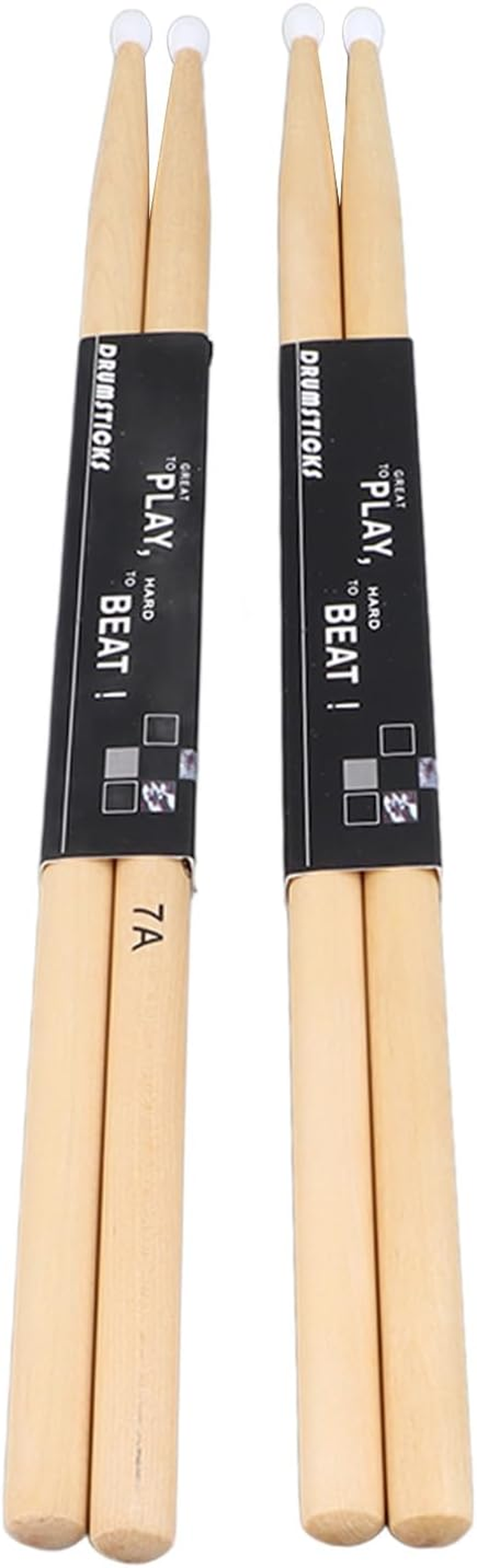 Nylon Tip Drum Sticks, Maple Wood Drumsticks Faster Playing Technique 2 Pairs Professional for Practice image number 6