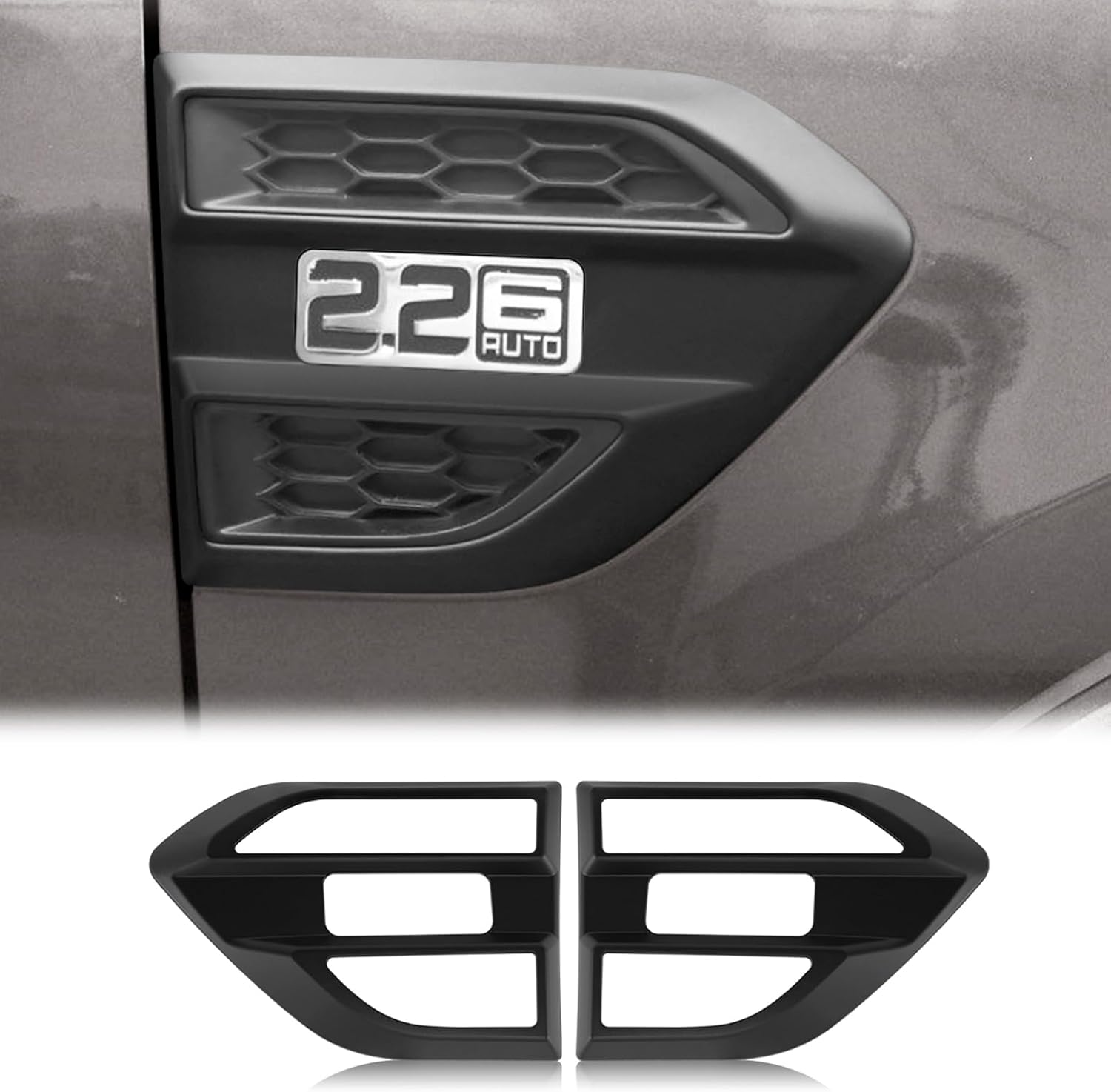 SUERAUTO4X4 for Ford Ranger PX2 PX3 2015-2022 Body Kit Car Exterior Accessories, Headlight Tail Light Cover Car Door Handle Scratch Protector Tailgate Handle Side Vent Cover Wing Mirror Cover Trim image number 3