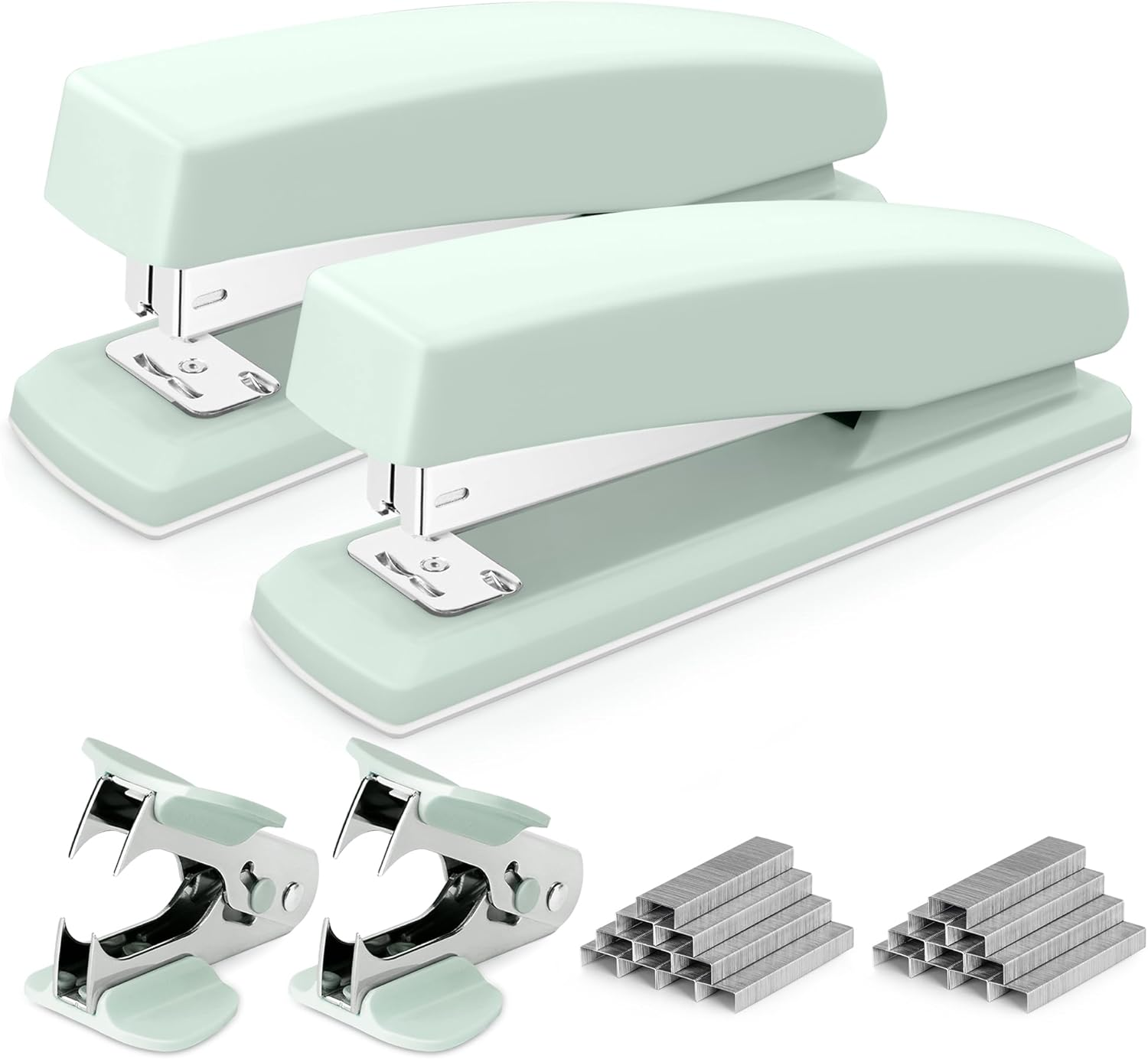 Deli Stapler, Desktop Office Stapler, Office Supplies, 25 Sheet Capacity, Includes 1000 Staples and Staple Remover, Purple