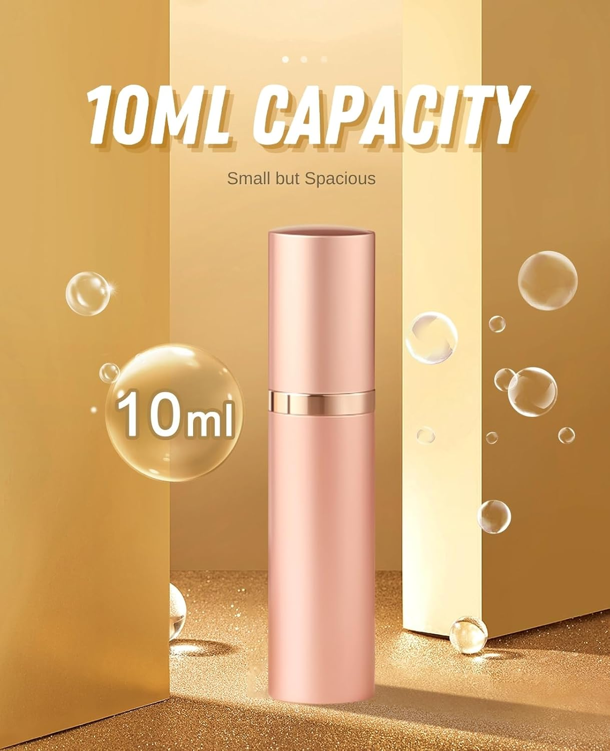 ASADAYS Perfume Atomiser Refillable - 10Ml Portable Travel Spray Bottle, Leak Proof Mini Size Perfume Atomizer Bottom Filling, Cologne Dispenser with Men and Women (CA 10Ml, Bath Rose Gold) - Cornwall Sea Blue image number 7