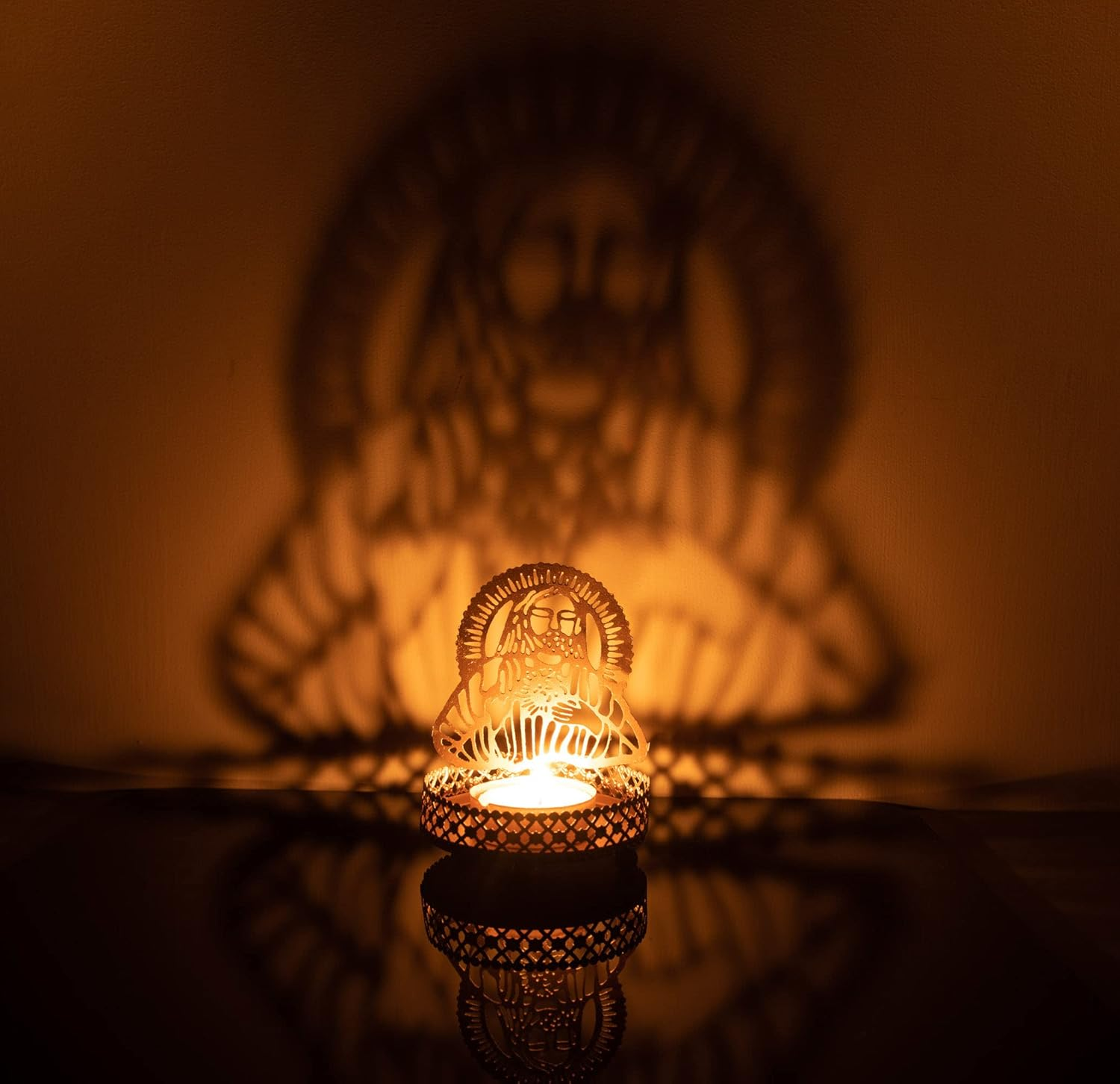 Wc_Shadow Religious Candle Holders for Christmas & Home Decorations Catholic Alter for Home Tealight Stand Cross for Candles Cross Holder Stand for Gift Jesus Candle Holder (Pack of 2) image number 2