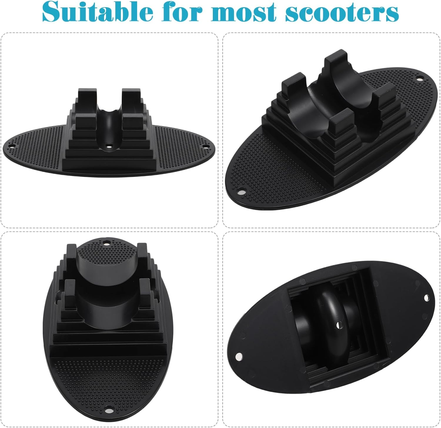 2Pcs Scooter Rack Scooter Holder Scooter Stand Plastic Scooter Storage Rack Scooter Parking Stand Scooter Parking Rack Scooter Wheel Storage Stand Scooter Parking Accessories image number 3