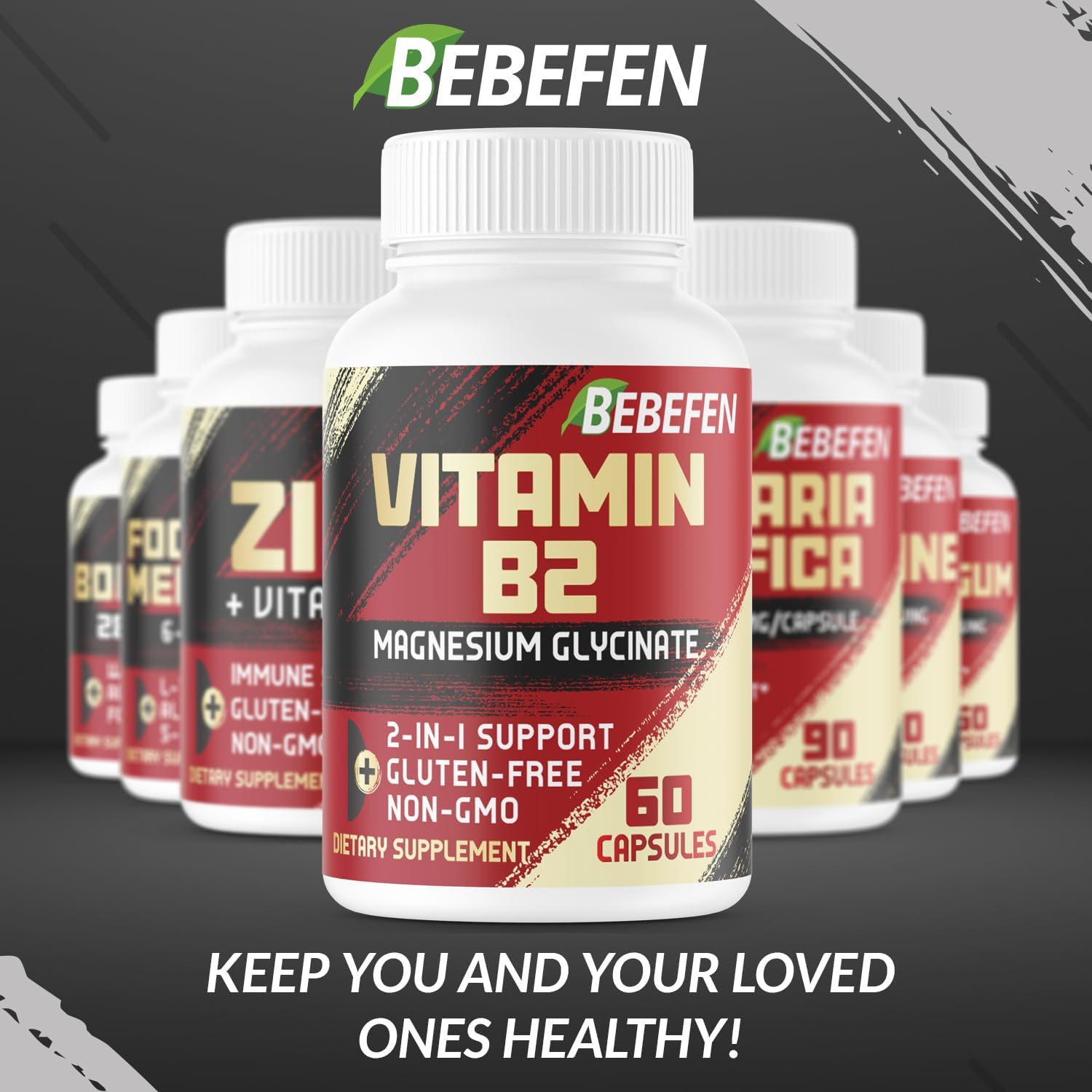 1000Mg Pure Naturals Vitamin B2 (Riboflavin) Supplement with Magnesium Glycinate - Support Comfortable Mood, Energy Production & Circulatory Health - 60 Capsules image number 3