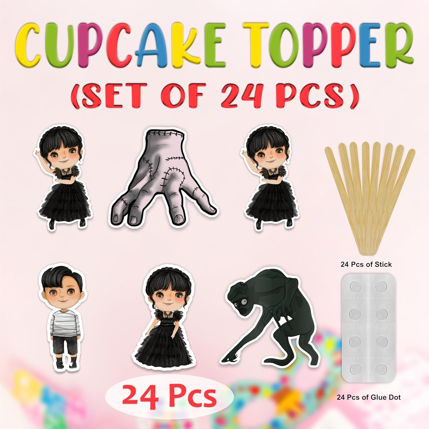 Wednesday Cupcake Topper image number 3