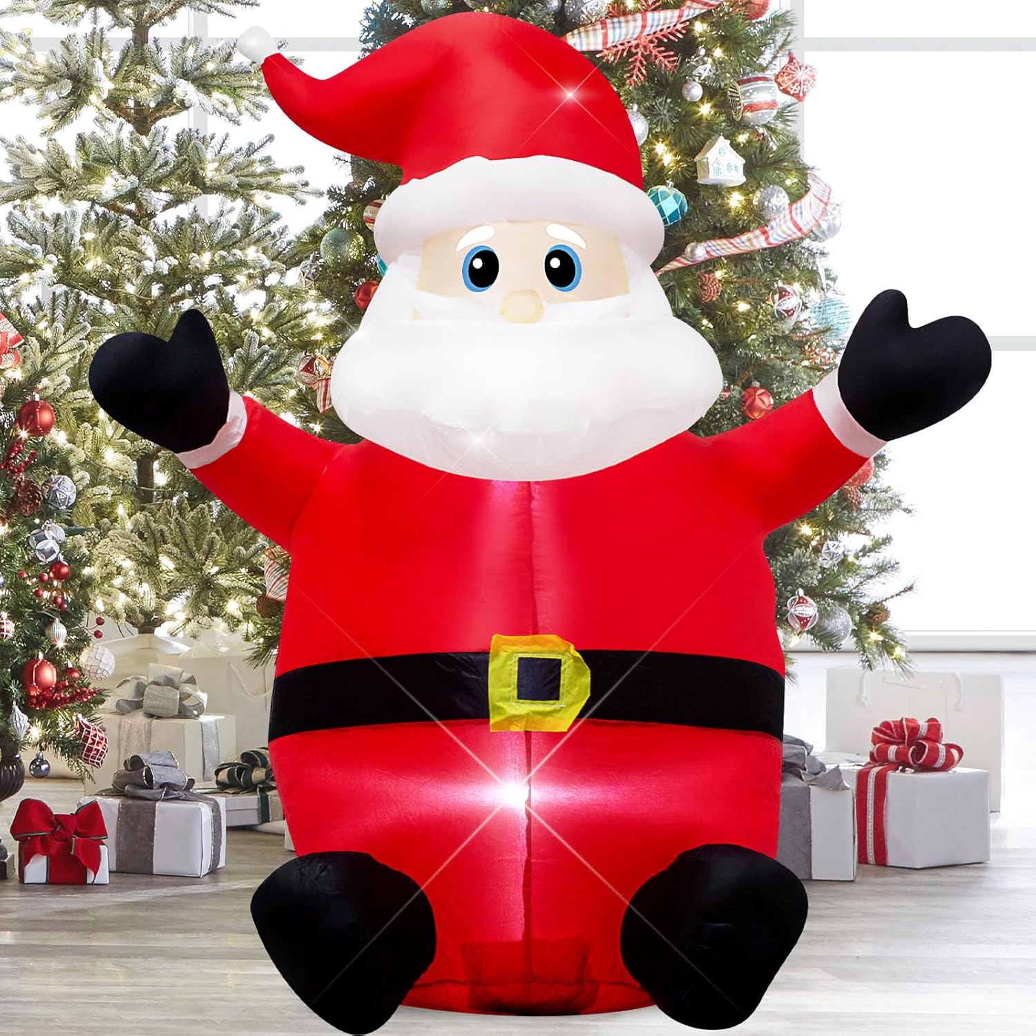 1.2M Christmas Inflatable Santa Claus Outdoor Yard Decorations，Indoor Blow up for Christmas Decorations- WM-02 image number 1