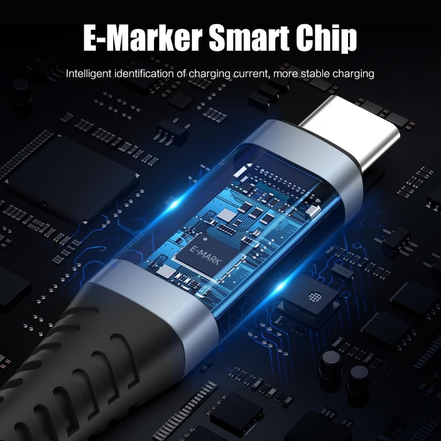 USB C to USB C Cable PD 240W, 1M USB 4 Cable with LCD Display, Support 8K@60Hz, 40Gbps Transfer USB C 4.0 Thunderbolt 3/4 PD Fast Charging Cord for Iphone 15, Macbook, Ipad Pro, Galaxy S23, Monitor image number 5