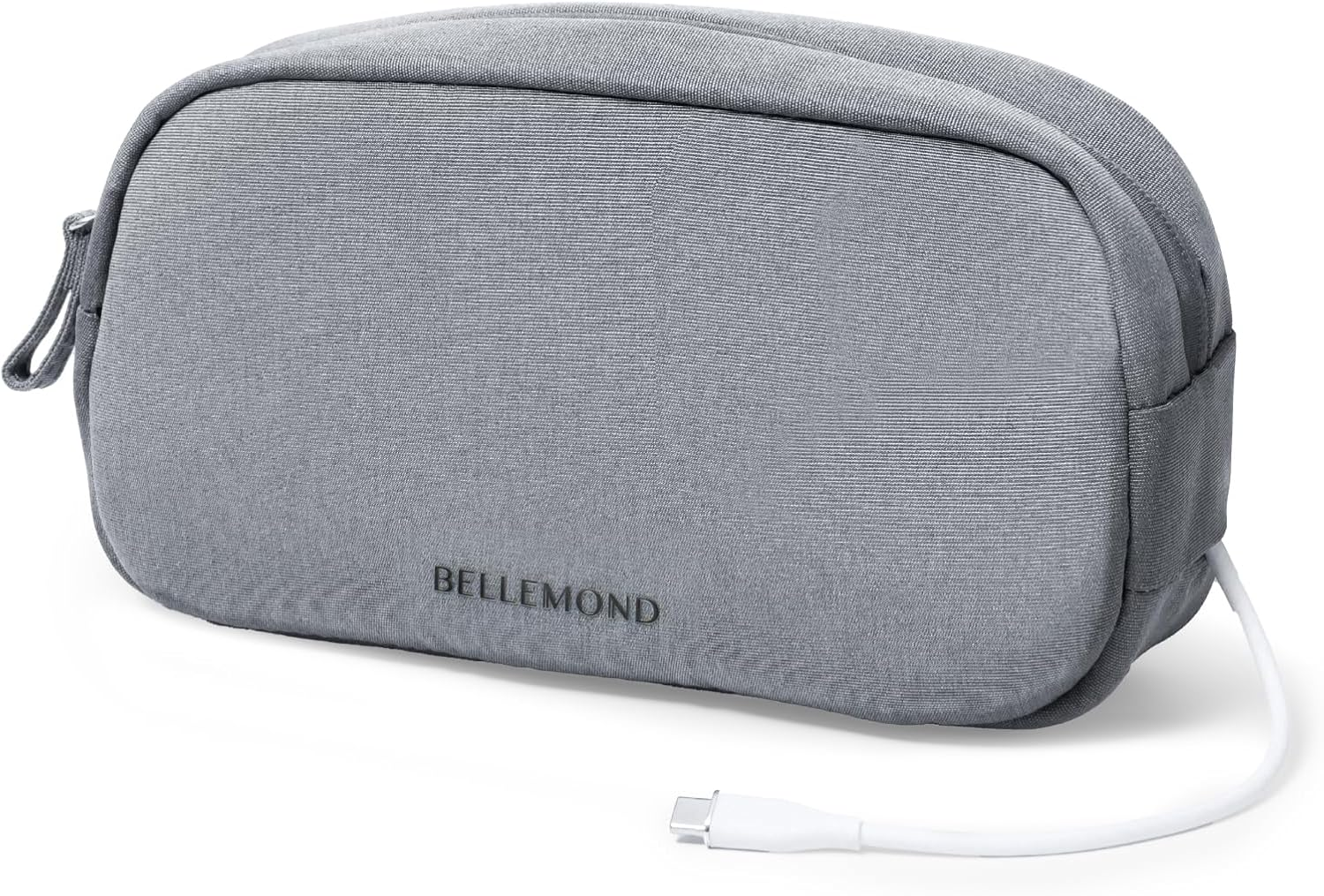 Bellemond「Totono+」| Cord Organizer Tech Pouch | Travel Electronics Organizer Case for Cables & Chargers | Hidden Airtag Slot & Cable Pass-Through | Designed in Japan | Bamboo Green