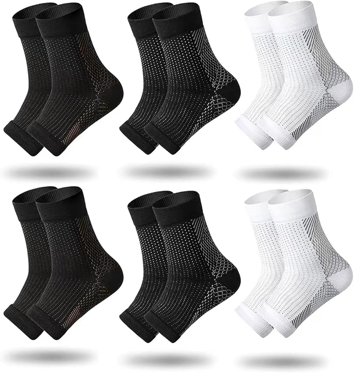 4 Pairs Neuropathy Socks for Women Men - Compression Socks for Neuropathy Pain Relief for Feet- Ankle Compression Sleeve Support, Soothe Socks Plantar Fasciitis, Ankle Swelling, Foot Pain image number 3