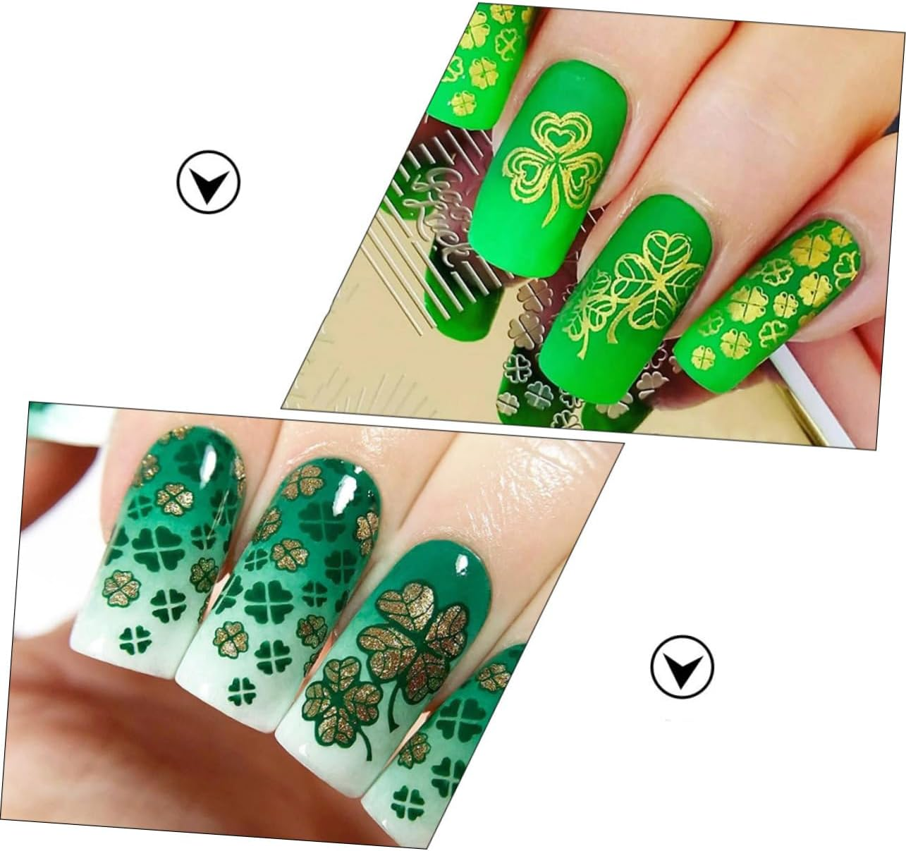 GANAZONO Patrick'S Day Nail Stamping Plates Reusable Nail Art Stencils for Creative Manicure Designs Material for Easy Cleaning and Use image number 6