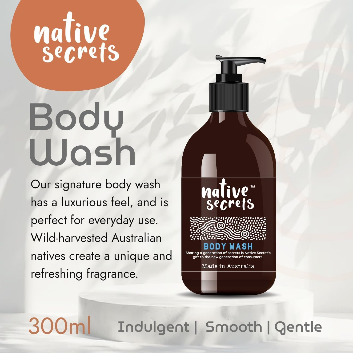 Body Wash, Powerful Native Australian Botanicals, Wild Harvested Ingredients, Gentle Formula, Vegan, Paraben or Sulphate, Australian Made, 300Ml image number 5