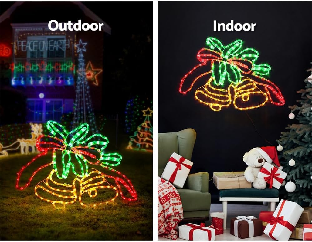 Jingle Jollys Christmas Lights Cold White LED String Light, Indoor Outdoor Decorations, 76Cm Long 216 Bulbs Fairy Bell Water Resistant for Home Indoor Wedding Party Festival Decor image number 2