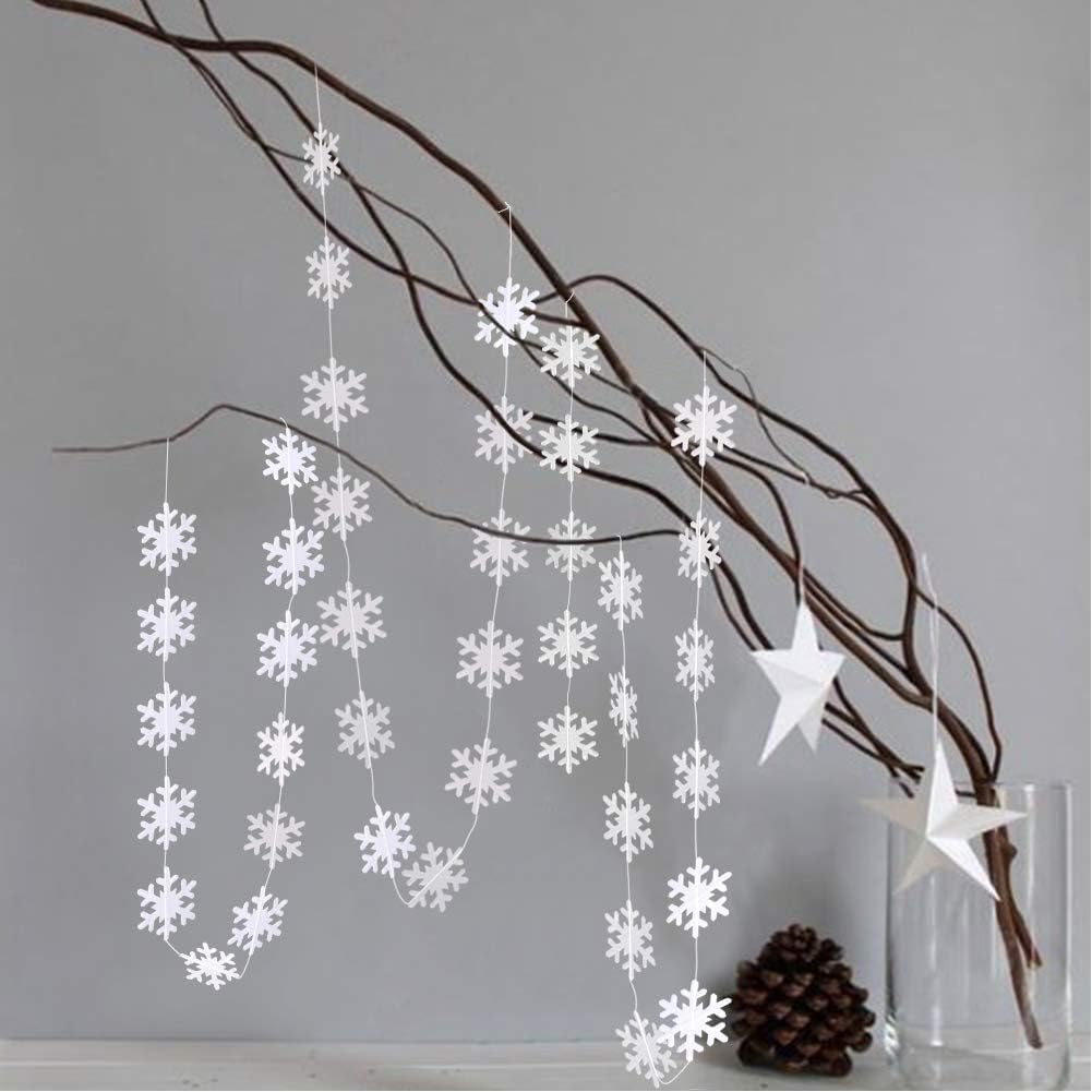 Cheerland Snowflake Garland for Party Decoration Kit Pearl White Snowflake Garland Kit image number 6