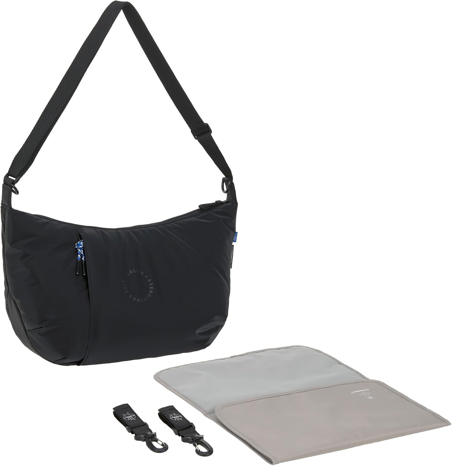 L&Auml;SSIG Baby Wickeltasche Zum Umh&auml;ngen Mit Wickelunterlage, Kinderwagenbefestigung, Wasserabweisend/Gre Lunua Bum Bag