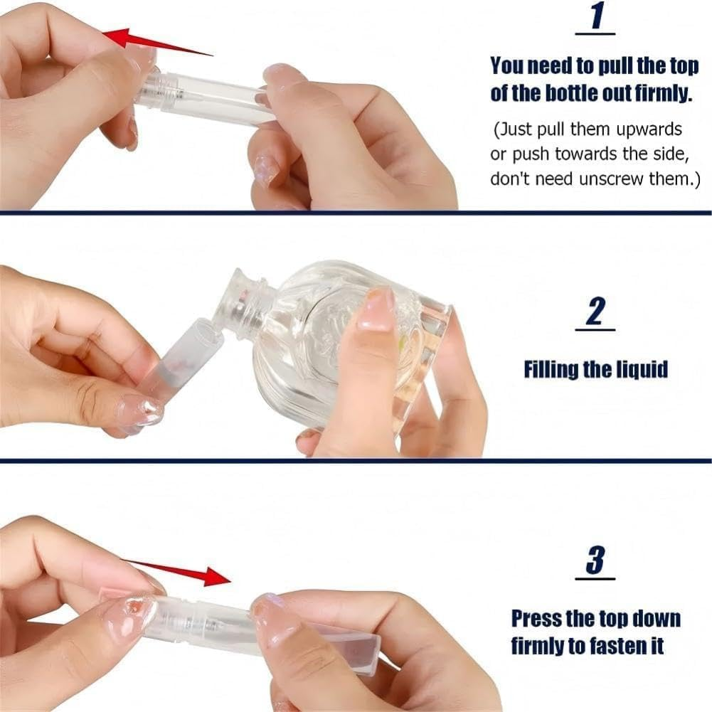 Mini Spray Bottle, Plastic Portable Travel Bottle, Perfume Sample Bottles Clear Plastic Spray Bottles Empty for Cleaning Travel Essential Oils (10Ml) image number 3