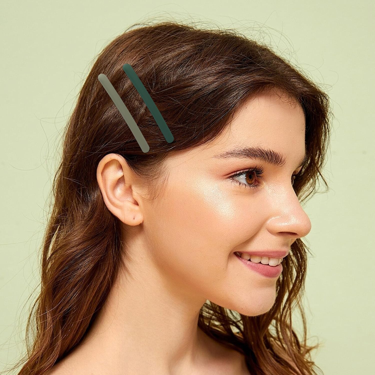 4Pcs Duck Bill Hair Clips Matte Alligator Hair Clips 9Cm Duck Teeth Hair Barrette Hair Pins Medium Barrettes Hair Accessories for Women Girls Hair Decortions (4 Colors Green) image number 2