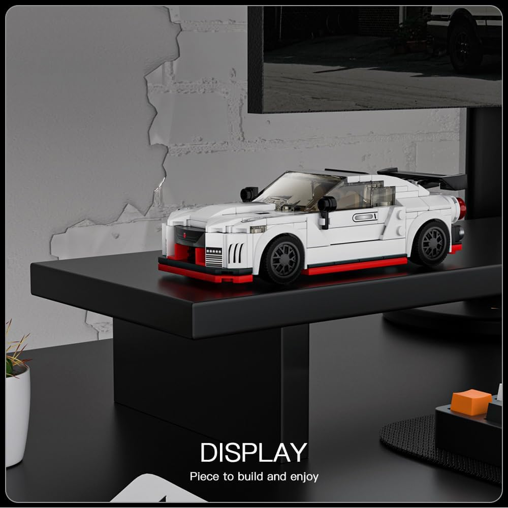 Mould King Speed Champions Nissan GTR NISMO Car Models Building Toys with Display Case, 27031 Model Car Kits Building Blocks, Racingcar Building Sets for Adults Kids 8+(384 PCS) image number 1