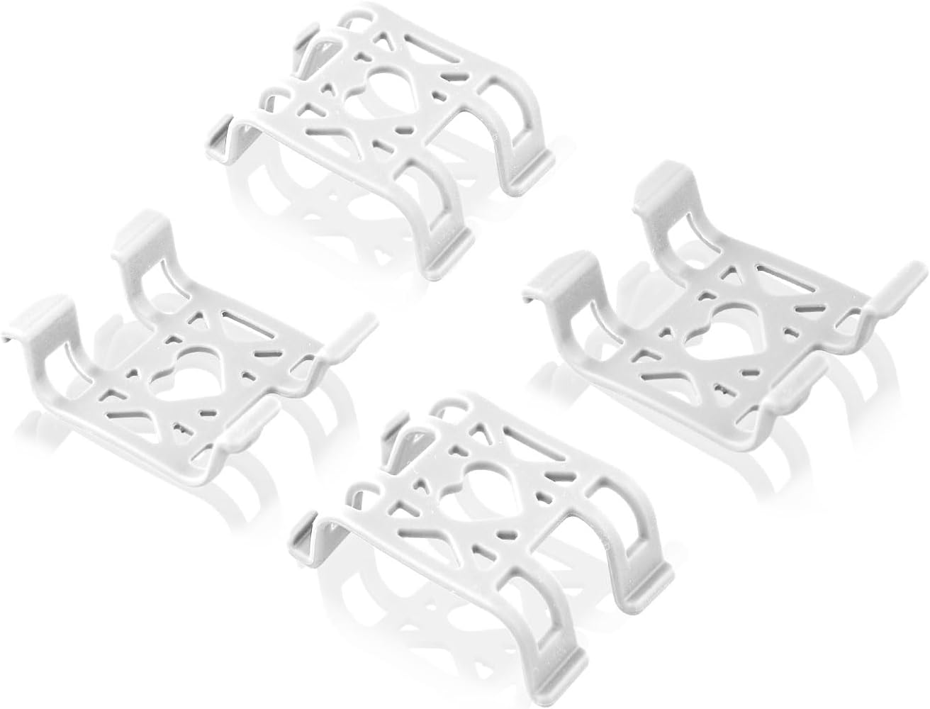 PEUTIER 4Pcs Attachment Clips, Dog GPS Silicone Clips for Cat Pet Location Activity Replacement Accessories Compatible with GPS (White)