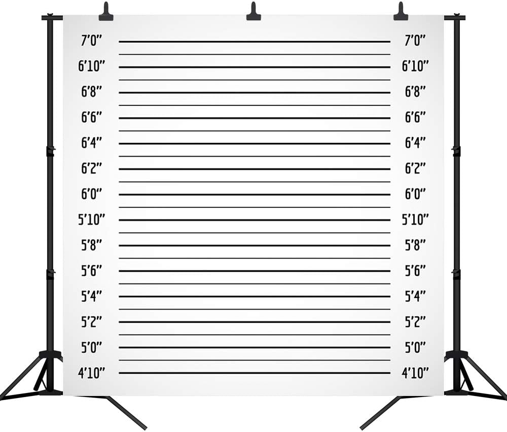 Dephoto Police Lineup Photography Backdrop Black Line Mugshot Decor Photo Background for Party Banner Children Game Vinyl Studio Prop 5X7Ft image number 4