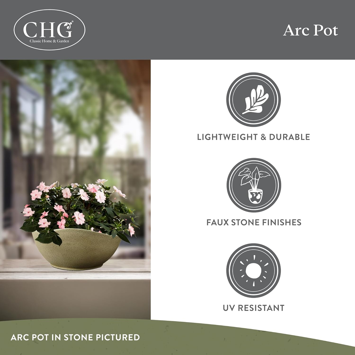 Classic Home and Garden Arc Pot 12" Desert