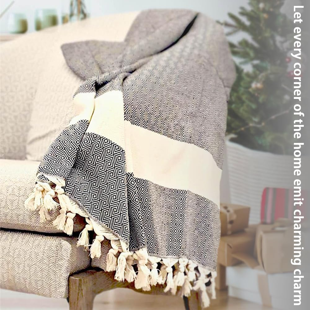 Turkish Beach Towel, Turkish Bath Towel, Oversized Quick Dry Towels for SPA, Beach, Pool, Gym and Bathroom, 39X71Inch image number 5