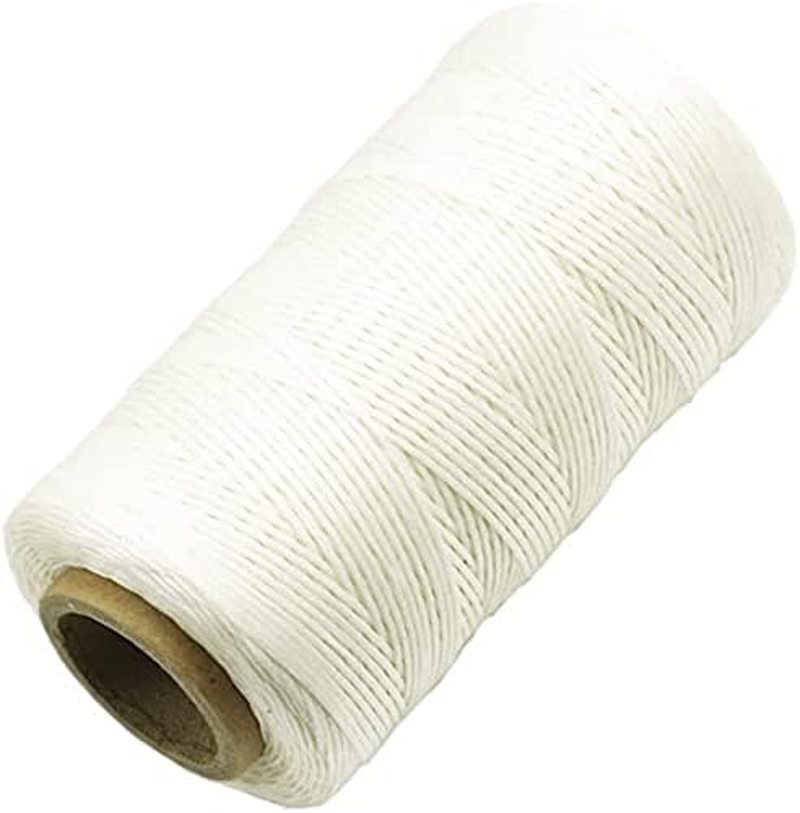 4Pcs 260 Meter 0.8Mm 150D Flat Leather Waxed Thread Cord Craft with 1 Set (7Pcs) Curved Upholstery Sewing Needles Leather Waxed Thread Drilling Awl Thimble (White+Dark Brown+Beige+Black) image number 6