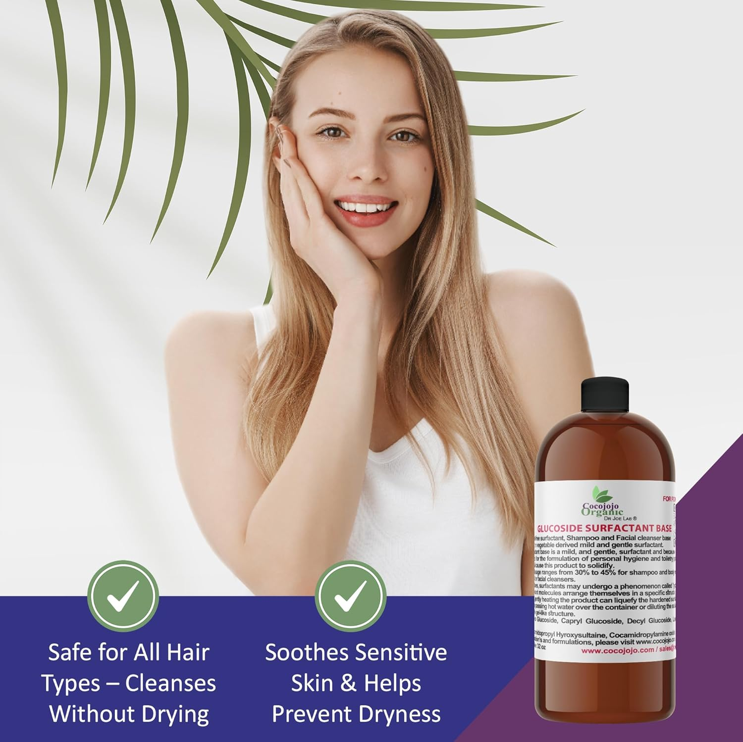 Glucoside Surfactant Base - Plant Derived All in One Natural Gentle Mild Rich Foaming Cleanser - Lauryl Decyl Coco Capryl Caprylyl Cosmetic Liquid Hand Soap Body Wash - 32 Oz image number 5