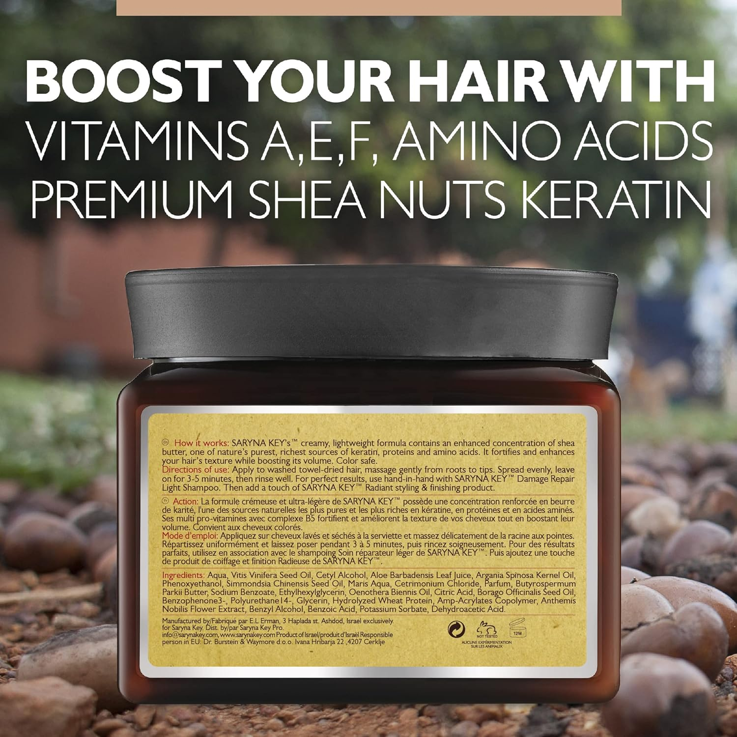 Damage Repair LIGHT Shea Butter - for Fine, Thin & Fragile Hair Lightweight Volume with Pure African Shea Butter 500Ml I 16.9Fl.Oz