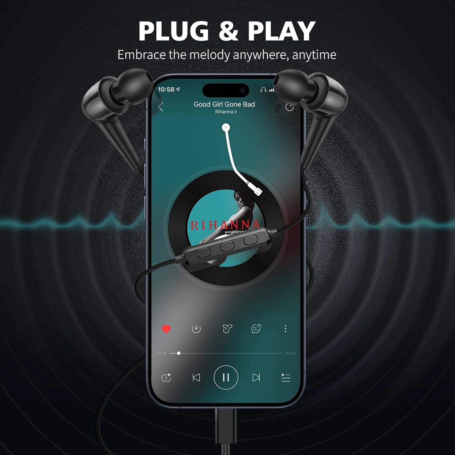 USB C Earbuds Wired Headphones with Microphone for Samsung S24 Ultra S23 FE S22 S21, Type C In-Ear Noise Canceling Sport Headset for Iphone 15 plus Ipad Galaxy A55 A35 A33 A34 Oneplus 12 Pixel 8 7 6A - Grey image number 6