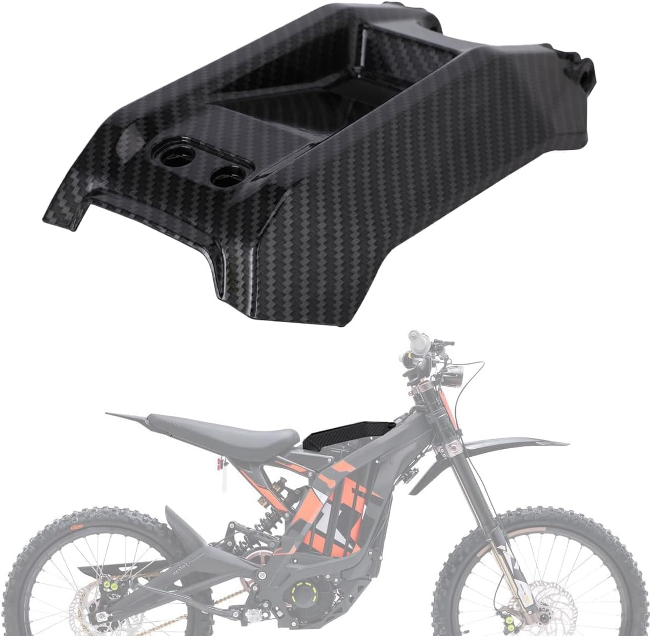 JFG RACING Sur Ron Battery Cover Carbon Fiber Pattern for Surron Light Bee X/S Electric Dirt Bike image number 4