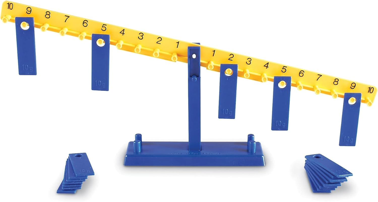 Learning Resources Pan Balance, Balance for Kids, Primary Balance for Students, Homeschool, Math Toys, Teach Mass & Measurement, Ages 3+