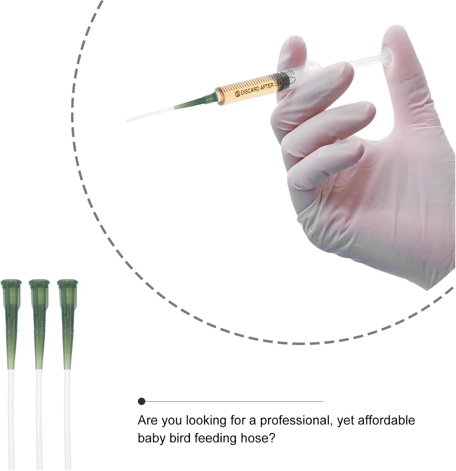 Levemolo Bird Feeding Soft Tubing 3Pcs Flexible 1.5-2.0Mm Hose for Parrot and Small Bird Hand-Feeding Lightweight Pet Feeding Tool for Nursery image number 5