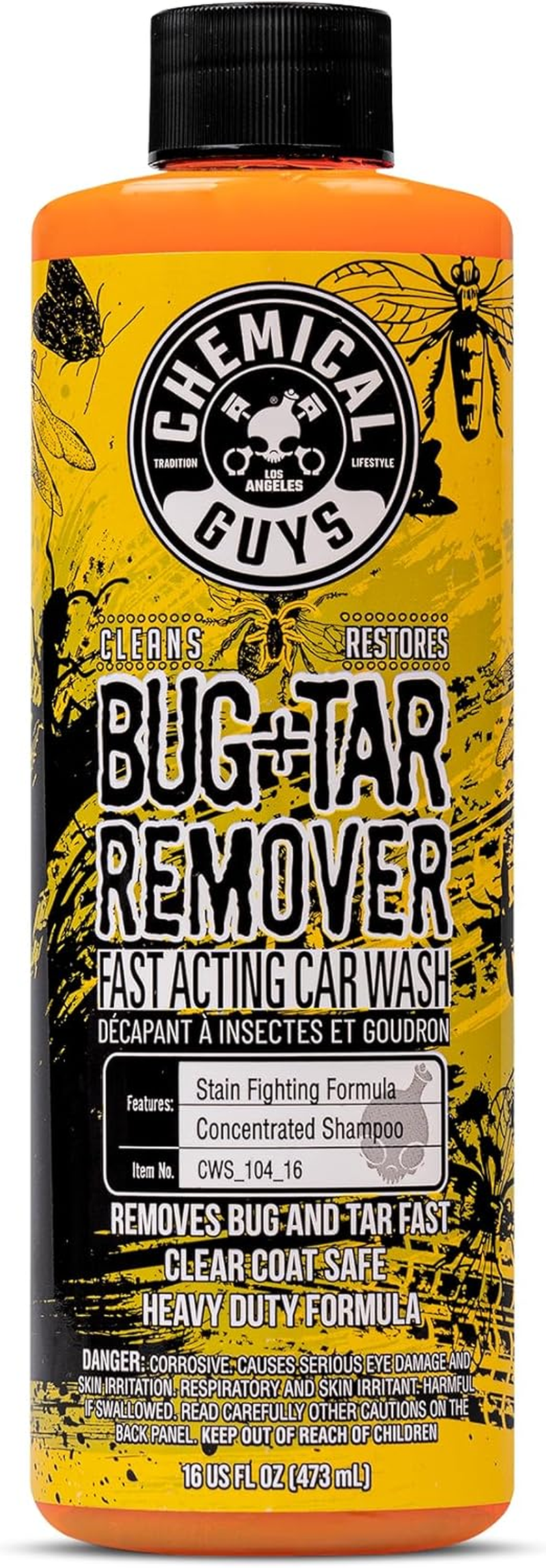 Chemical Guys CWS_104_16 Bug and Tar Heavy Duty Car Wash Shampoo (16 Oz) image number 1