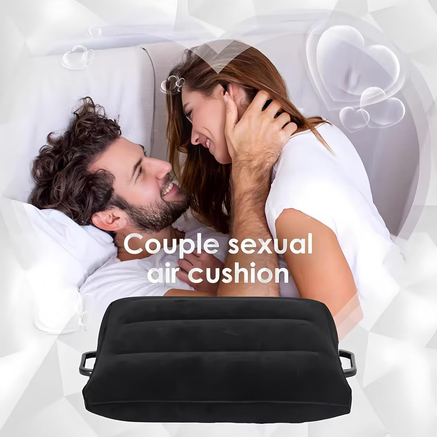 Mineens Inflatable Sex Pillow,Triangle-Shaped Pillow Bolster, Couple'S Sexual Position Cushion, Rear-Entry Sex Toy Pillow for Intimate Pleasure,Sex Wedge Pillow Sex Bondage for Bedroom Couples Game image number 4
