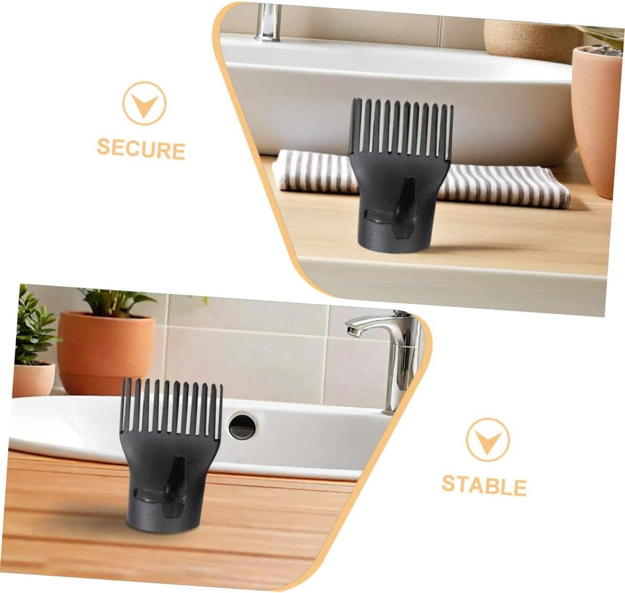 LIFKOME 4Pcs Heat Resistant Plastic Hair Dryer Nozzle Attachment Duckbill Flat Blow Nozzle for Focused Airflow Control Styling Tool for Professional Barber Shop and Home Use image number 5