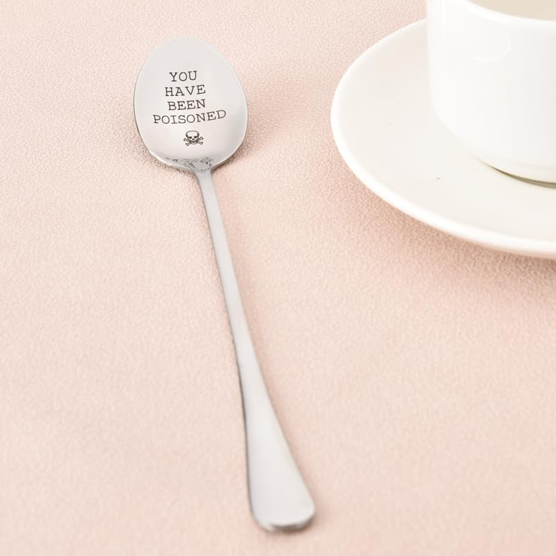 Halloween Gifts for Best Friend Spoon for Husband Boyfriend Birthday Christmas Presents for Girlfriend Wife Prank Gifts for Mom Dad Joke Gifts from Daughter Son You Have Been Poisoned Spoons image number 2
