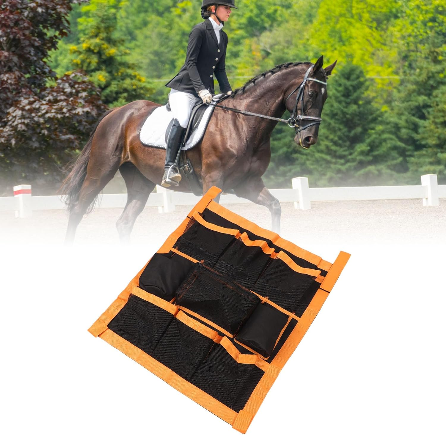 Hanging Tool Bag, Large Capacity Lightweight Portable Horse Stable Tool Pouch, Horse Trailer Hanging Grooming Organizers Bag Horse Trailer Pouch for Equestrian Supplies image number 3