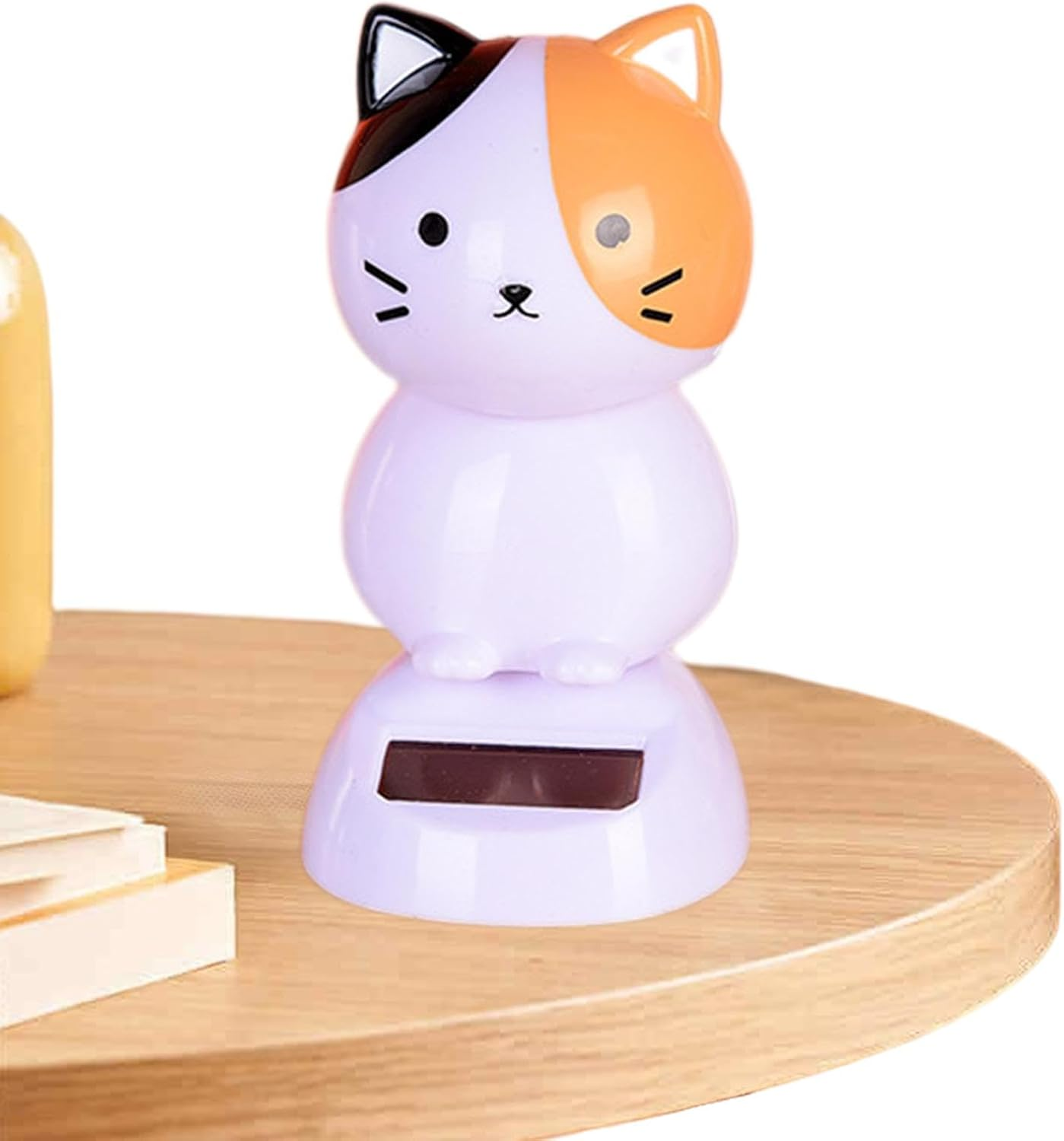 Solar Dancing Cat - Solar Powered Car Ornaments | Bobblehead for Car Dashboard | Car Dashboard Toys | Nodding Car Accessories | Solar Powered Dancing Toys for Vehicles Home Decoration - White image number 5