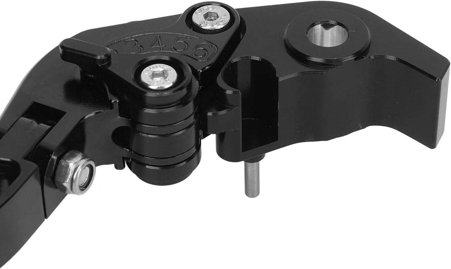 Folding Clutch Levers, Motorcycle Clutch Brake Lever Aluminum Alloy 1 Pair Adjustable Safe High Strength Streetfighter V2 (Black) image number 1