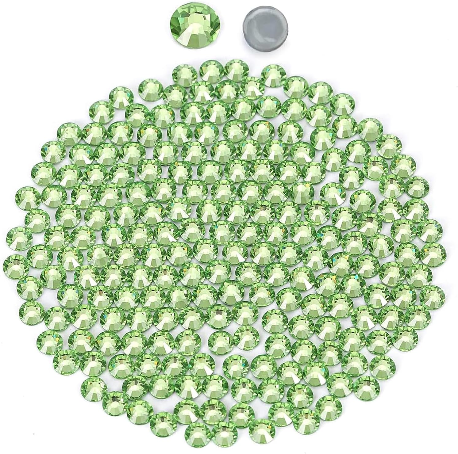 Novani Hotfix Rhinestones, Aquamarine AB Flatback Glass round Crystals Gems for Crafts Clothes Shoes Bag DIY Decoration (Ss30/6.4Mm/288Pcs) image number 4