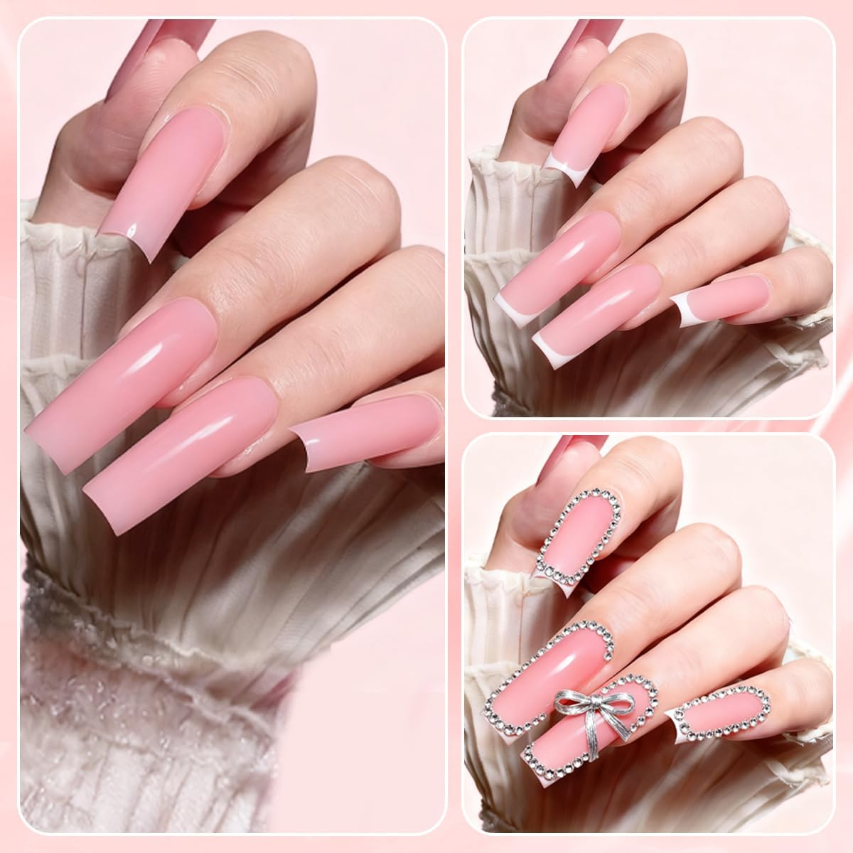 Beautilux Acrylic Gel for Nails - Pink, Long Lasting Nail Art, Quick Extension, Natural Look, UV Gel for Starters - 50 Ml - K50-01 image number 5