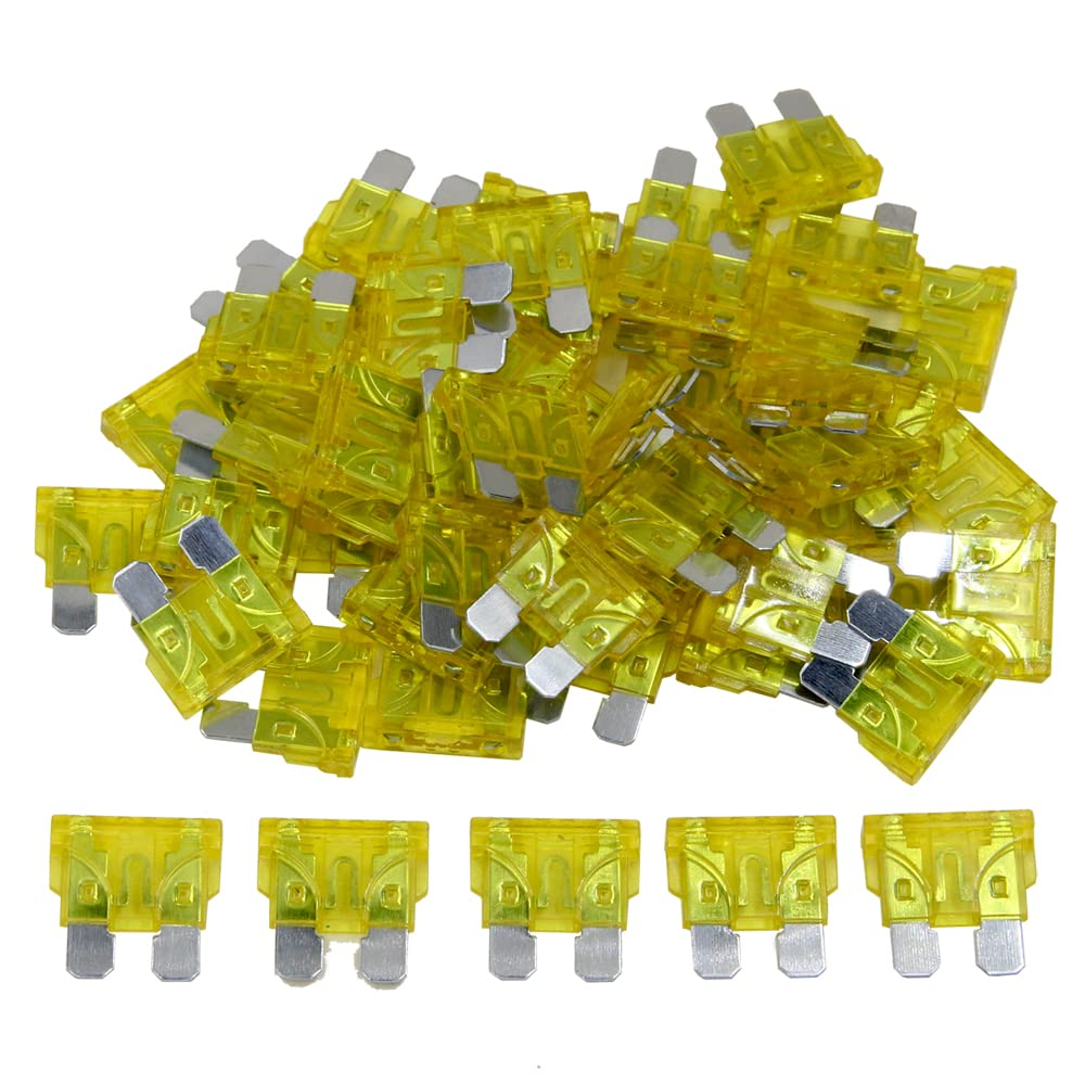 Fymusing 55Pcs 20 Amp Standard Blade Fuse, 20A Automotive Fuse for Car Truck image number 6