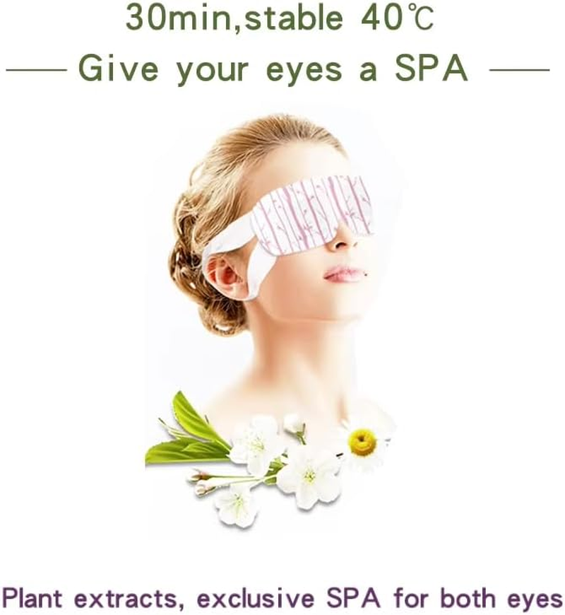 Steam Eye Mask, 20 Pieces, Natural Plant Extract Essential Oil, 42℃ Constant Temperature Moisturizing, Calming and Sleep-Inducing, Relieves Eye Fatigue and Dryness, a Must-Have for Travel and Lunch Break, Thin Sheets Individually Packaged. (30 X 25 X 3, Lavender)