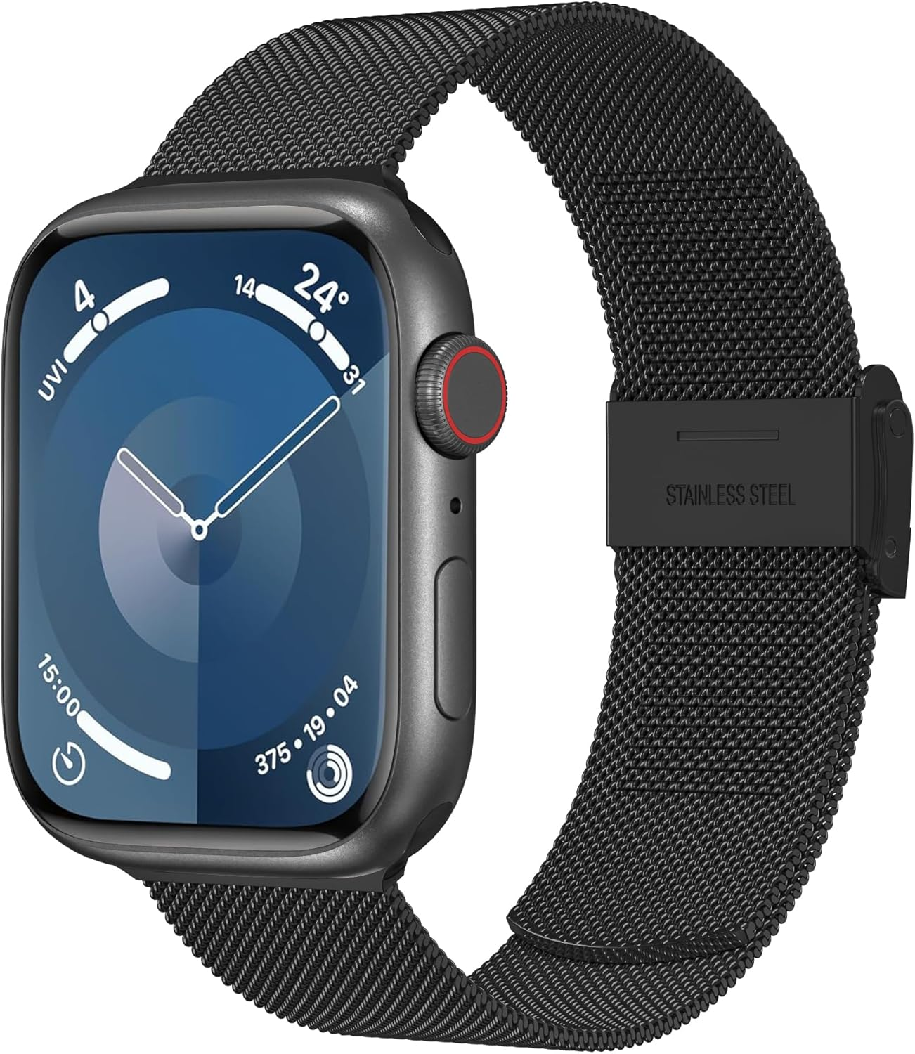 Metal Bands for Apple Watch Band 38Mm 40Mm 41Mm 42Mm Women Men, Soft Magnetic Stainless Steel Milanese Mesh Loop Replacement Strap for Iwatch Series 10/9/8/7/SE/6/5/4/3/2/1