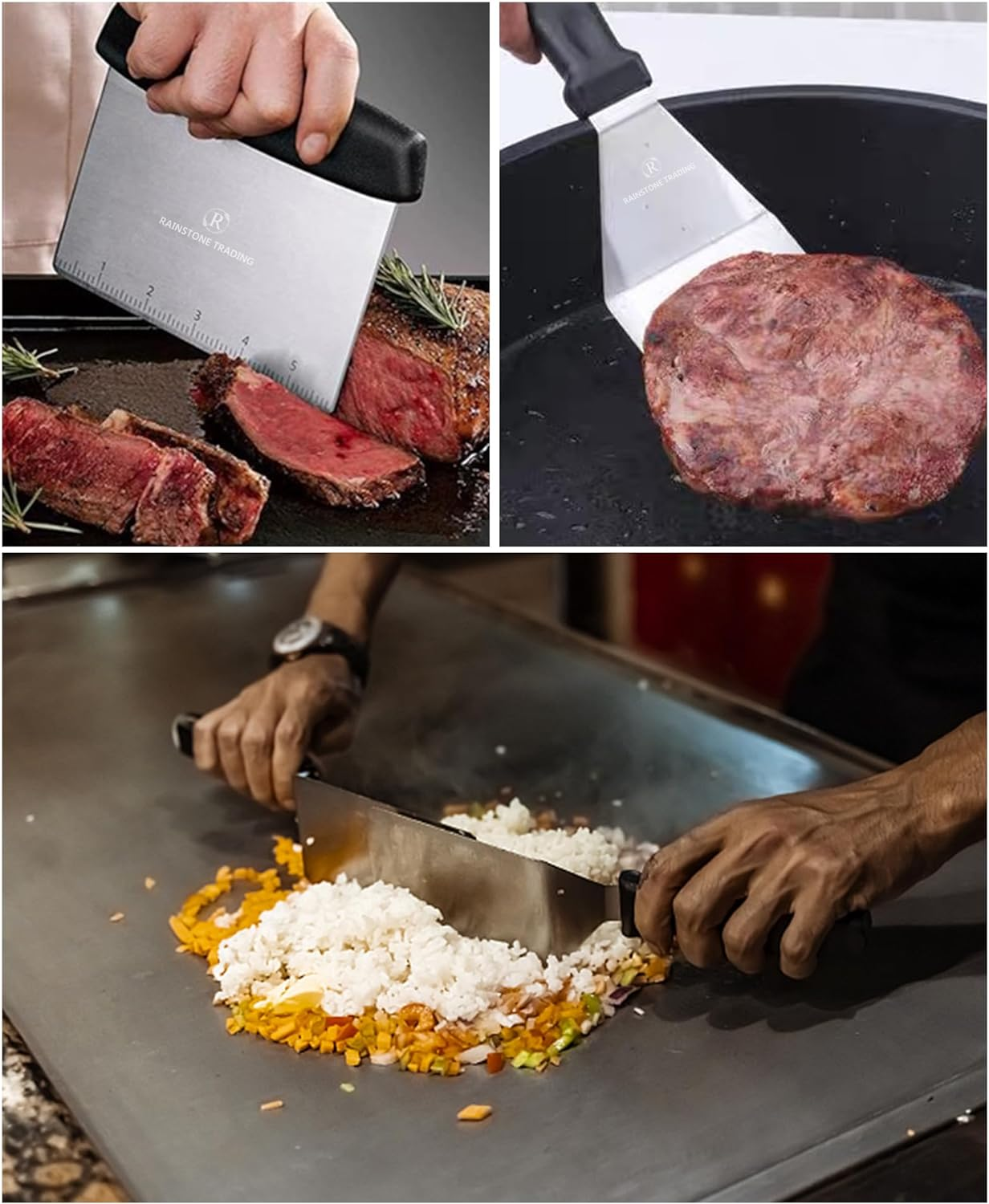 Blackstone Griddle Accessories Kit, 14 Pcs Stainless Steel Griddle Grill Tools Set Blackstone and Camp Chef, Professional Grill Spatula Set for Men Women Outdoor BBQ and Camping image number 1