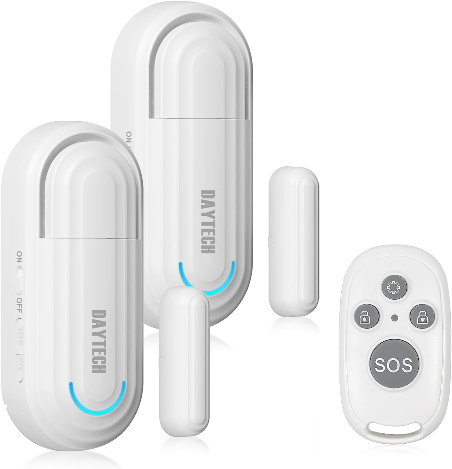 DAYTECH Door Alarm with Remote, 0-120Db Door Alarm Sensor When Opened Window Security Alert with 4 Working Modes for Kids Safety Home Security, 1 Sensor 1 Remote