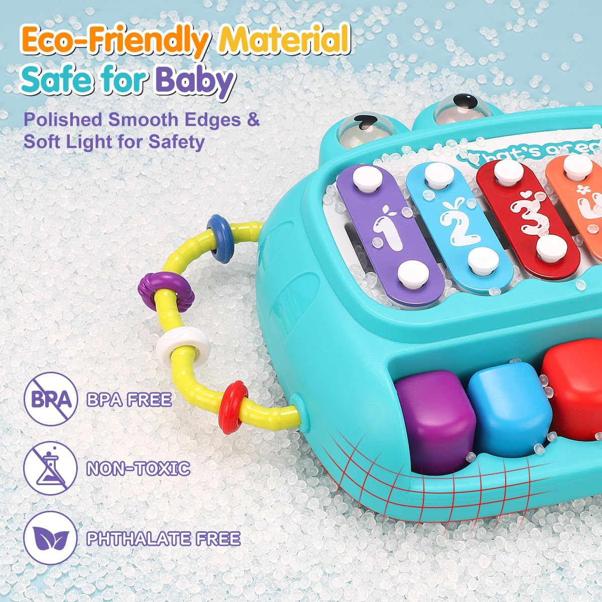 Baby Piano Toy 6 to 12 Months Dinosaur Toys Toddler Musical Toys for Girls Aged 1-2 Early Learning Educational Piano Keyboard Infant Toys Baby Gifts for Boy Girl 1 2 3 4 Years Olds(Blue) - Blue image number 6