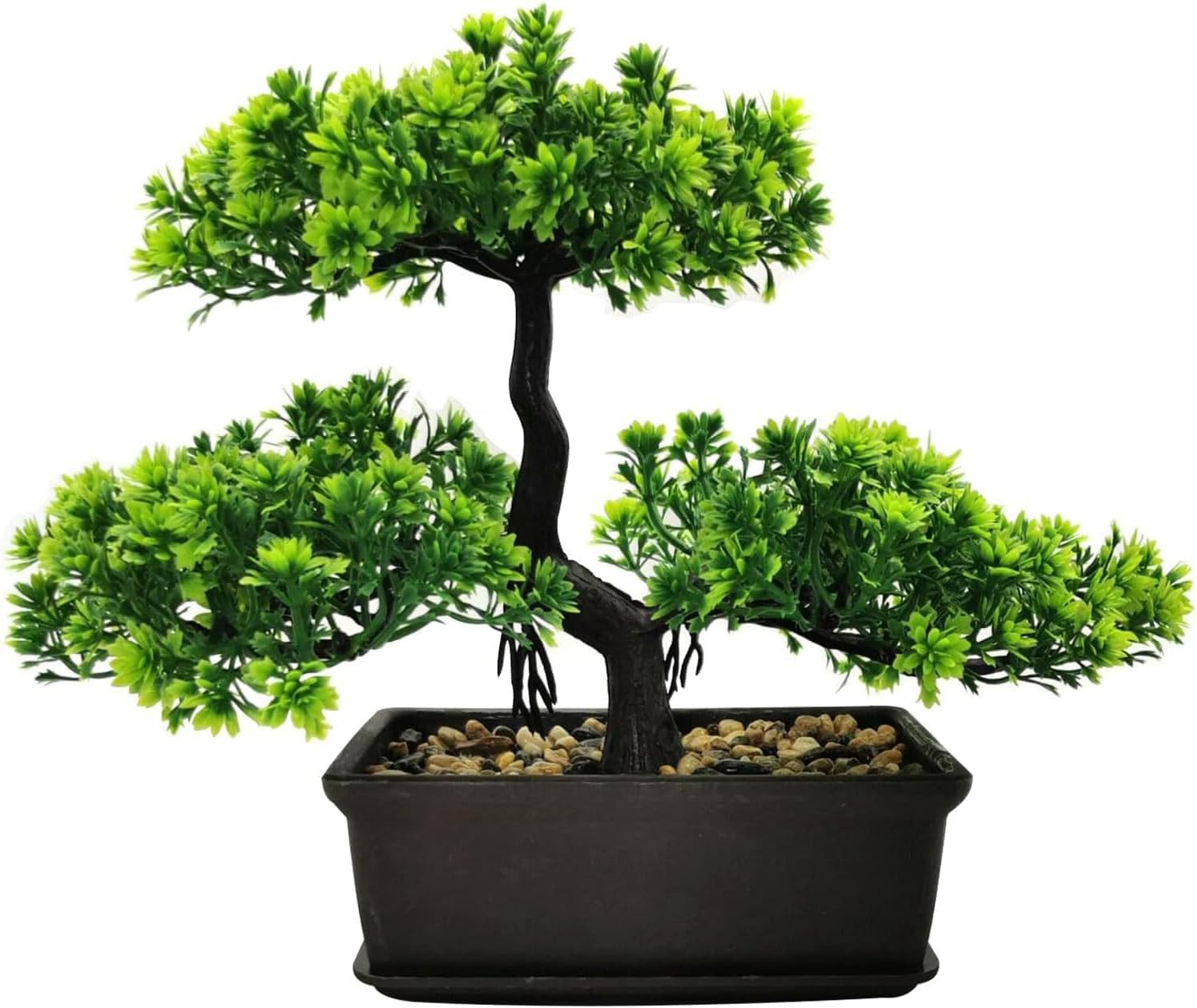 Artificial Bonsai Tree Juniper Faux Plants Indoor Small Fake Plants Decor with Ceramic Pots for Home Table Office Desk Bathroom Shelf Bedroom Living Room Farmhouse Decorations