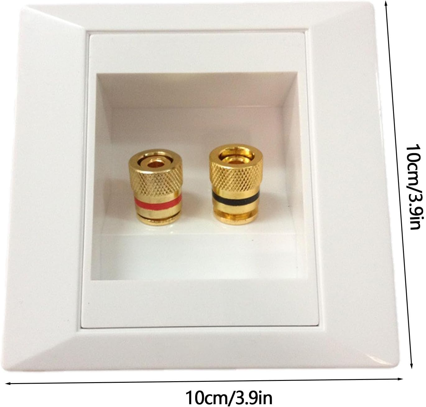 Speaker Outlet Plate - Premium Home Audio Banana Plug Terminal Cover, Subwoofer Signal Wall Mount | Duals Binding Post Jack Plate, Hi-Fi Surround Connector Panel for Media Room Entertainment System image number 1